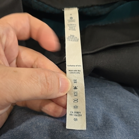 Lululemon Wunder Under Full Length High Waist Green Gray Leggings Size 8 Texture - Picture 6 of 9